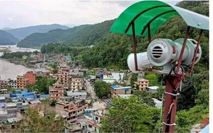सिन्धुपाल्चोकमा बाढीको सूचना दिने साइरन जडान