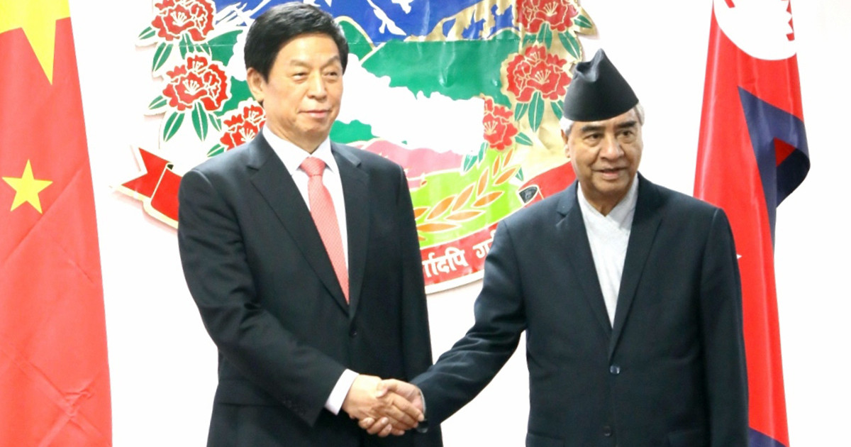 नेपाल र चीनबीच बहुआयामिक सम्बन्ध : प्रधानमन्त्री देउवा