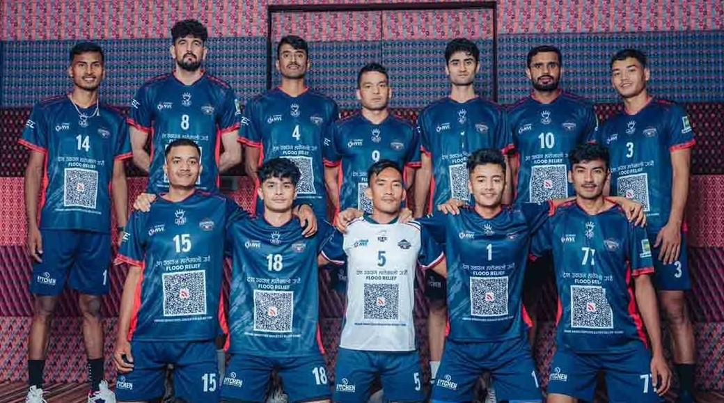 एनभीएल टिम सगरमाथाले राख्यो प्रायोजकको ठाउँमा प्रधानमन्त्री कोषको क्युआर